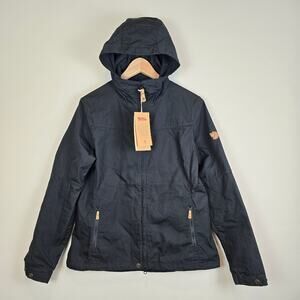 Fjallraven Stina Jacket Size Medium Black Coat G-1000 89234